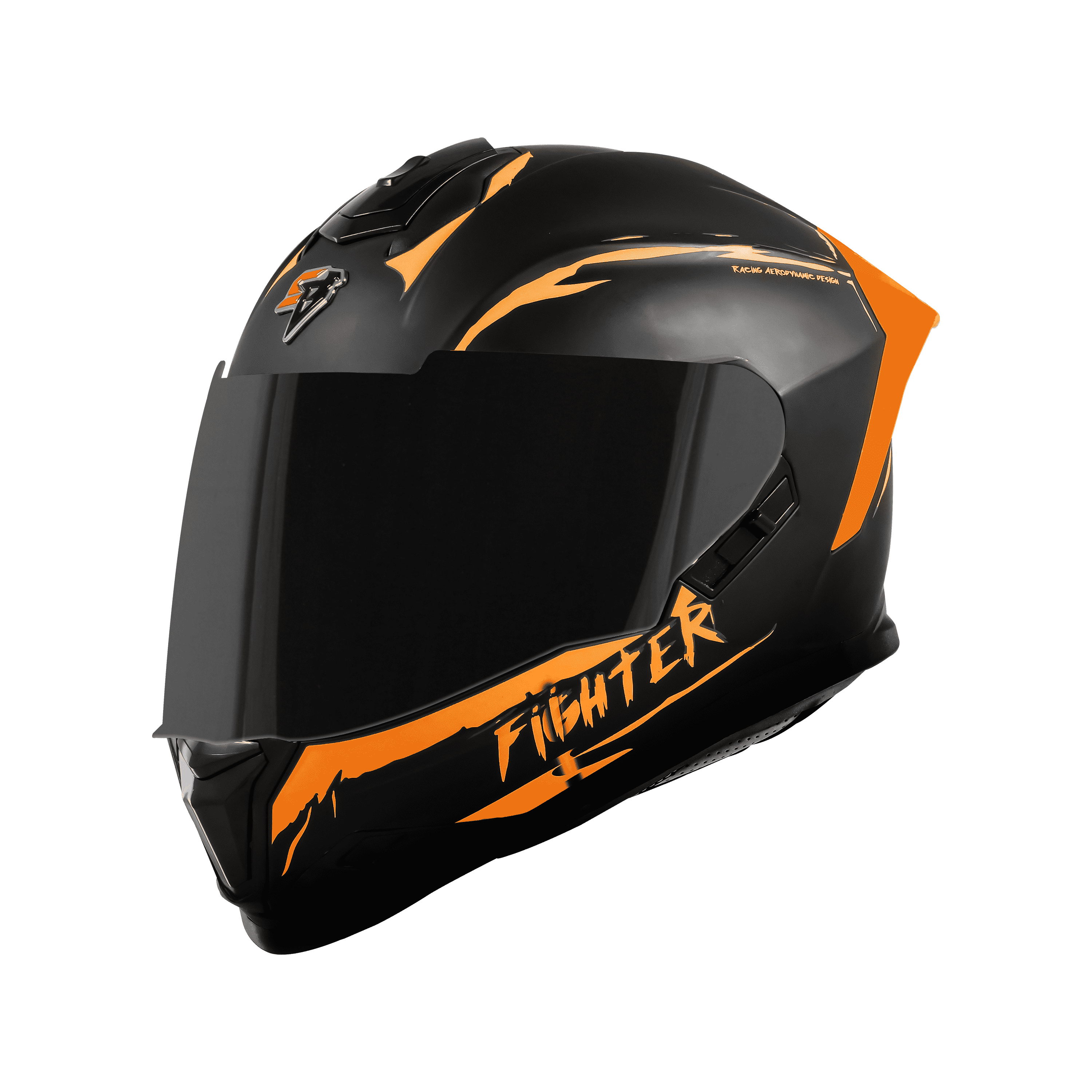 SBH-57 ISS SILVER FIGHTER F2 GLOSSY BLACK WITH ORANGE